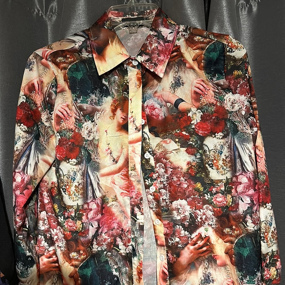 Pretty Little Thing Shirt Romantic Artsy Floral Garden Goddess Art Nouveau